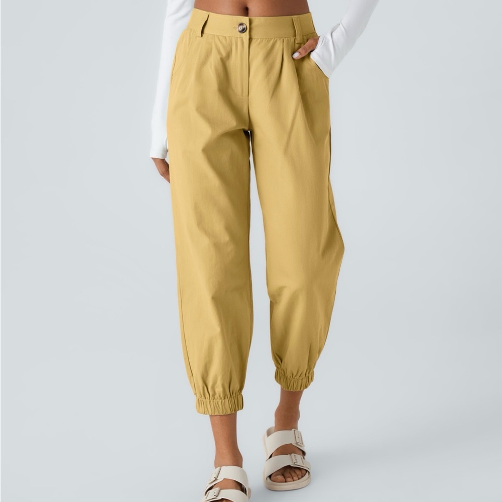 HALARA Mustard Yellow Jogger Track Pants